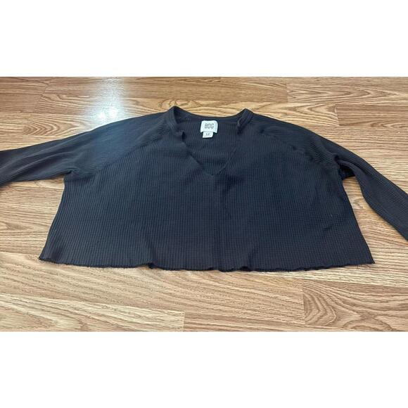 BDG Waffle Knit Cropped Long Sleeve Size Small - Picture 2 of 7
